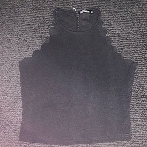 SHEIN size S scalloped neck tank